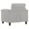 Fauteuil gris clair 60 cm tissu microfibre
