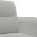 Fauteuil gris clair 60 cm tissu microfibre
