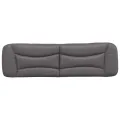 Coussin de tête de lit gris 180 cm similicuir