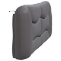 Coussin de tête de lit gris 180 cm similicuir