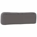 Coussin de tête de lit gris 180 cm similicuir
