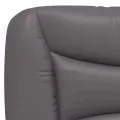 Coussin de tête de lit gris 180 cm similicuir