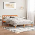 Cadre de lit cire marron 140x200 cm bois de pin massif