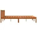Cadre de lit cire marron 140x200 cm bois de pin massif