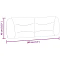Coussin de tête de lit gris foncé 160 cm tissu