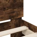 Cadre de lit tête de lit chêne fumé 75x190 cm bois ingénierie