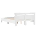 Cadre de lit avec tête de lit blanc 120x190cm bois d'ingénierie