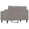Canapé à 2 places Taupe 140 cm Tissu