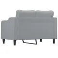 Canapé à 2 places Gris clair 120 cm Tissu
