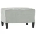Ensemble de canapés 3 pcs gris clair velours