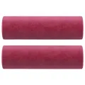 Canapé 2 places avec oreillers bordeaux 140 cm velours