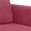 Canapé à 2 places Rouge bordeaux 120 cm Velours
