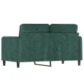 Canapé à 2 places Vert foncé 120 cm Velours