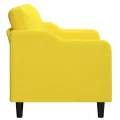 Canapé à 2 places Jaune clair 140 cm Tissu