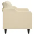 Canapé à 2 places Crème 120 cm Tissu