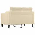 Canapé à 2 places Crème 120 cm Tissu
