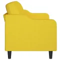 Canapé à 3 places Jaune clair 180 cm Tissu