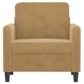 Fauteuil Marron 60 cm Velours