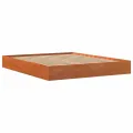 Cadre de lit cire marron 160x200 cm bois de pin massif