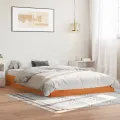 Cadre de lit cire marron 160x200 cm bois de pin massif