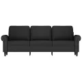 Canapé à 3 places Noir 180 cm Velours