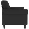 Canapé à 3 places Noir 180 cm Velours