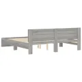 Cadre de lit avec tête de lit sonoma gris 200x200 cm