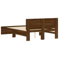 Cadre de lit avec tête de lit chêne marron 135x190 cm