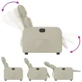 Fauteuil inclinable électrique Crème Similicuir