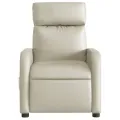 Fauteuil inclinable électrique Crème Similicuir