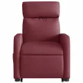 Fauteuil inclinable électrique rouge bordeaux tissu