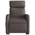 Fauteuil inclinable électrique marron foncé tissu