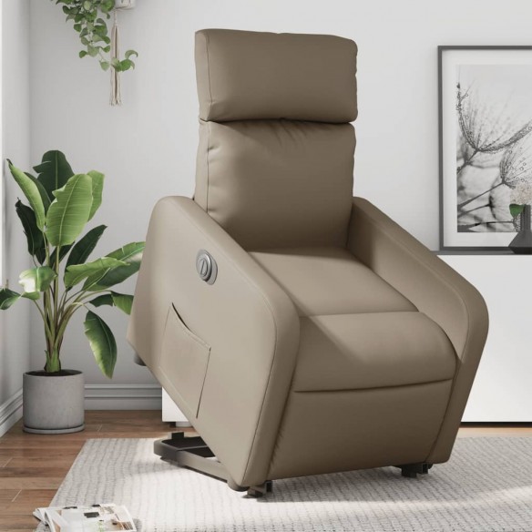 Fauteuil inclinable électrique cappuccino similicuir