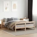 Cadre de lit avec tête de lit 140x200 cm bois de pin massif