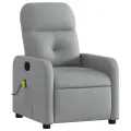 Fauteuil de massage inclinable Gris clair Tissu