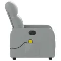 Fauteuil de massage inclinable Gris clair Tissu