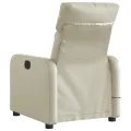 Fauteuil de massage inclinable électrique crème similicuir