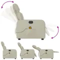 Fauteuil de massage inclinable électrique crème similicuir