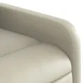 Fauteuil de massage inclinable électrique crème similicuir