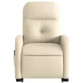Fauteuil inclinable de massage électrique Crème Tissu