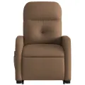 Fauteuil inclinable de massage électrique Marron Tissu
