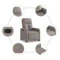 Fauteuil inclinable Taupe Tissu