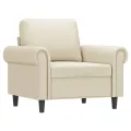 Fauteuil Crème 60 cm Similicuir