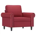 Fauteuil Rouge bordeaux 60 cm Similicuir
