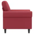 Fauteuil Rouge bordeaux 60 cm Similicuir