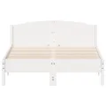 Cadre de lit et tête de lit blanc 140x190 cm bois de pin massif
