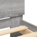 Cadre de lit avec tête de lit et LED sonoma gris 200x200 cm