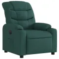 Fauteuil inclinable électrique Vert foncé Tissu