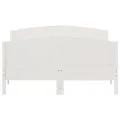 Cadre de lit avec tête de lit blanc 120x200 cm bois pin massif