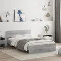 Cadre de lit avec tête de lit sonoma gris 120x200 cm